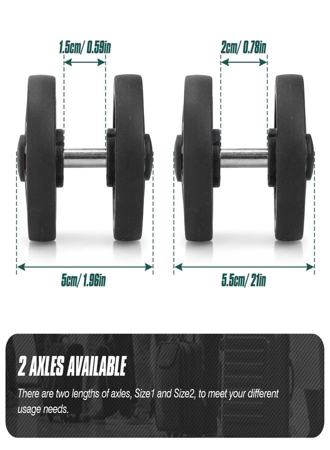 Zoofen 8 Pcs Luggage Replacement Wheels 50 x 11mm Double Luggage Wheels Rubber Suitcase Replacement Casters(Black) - Image 3